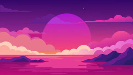 Custom vertical slats with your photo Stunning Coastal Sunset with Vibrant Purple Pink Clouds and Ocean