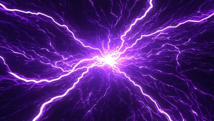 Dynamic bursts of purple energy create a captivating display.