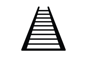 Vector art of ladder with rungs isolated