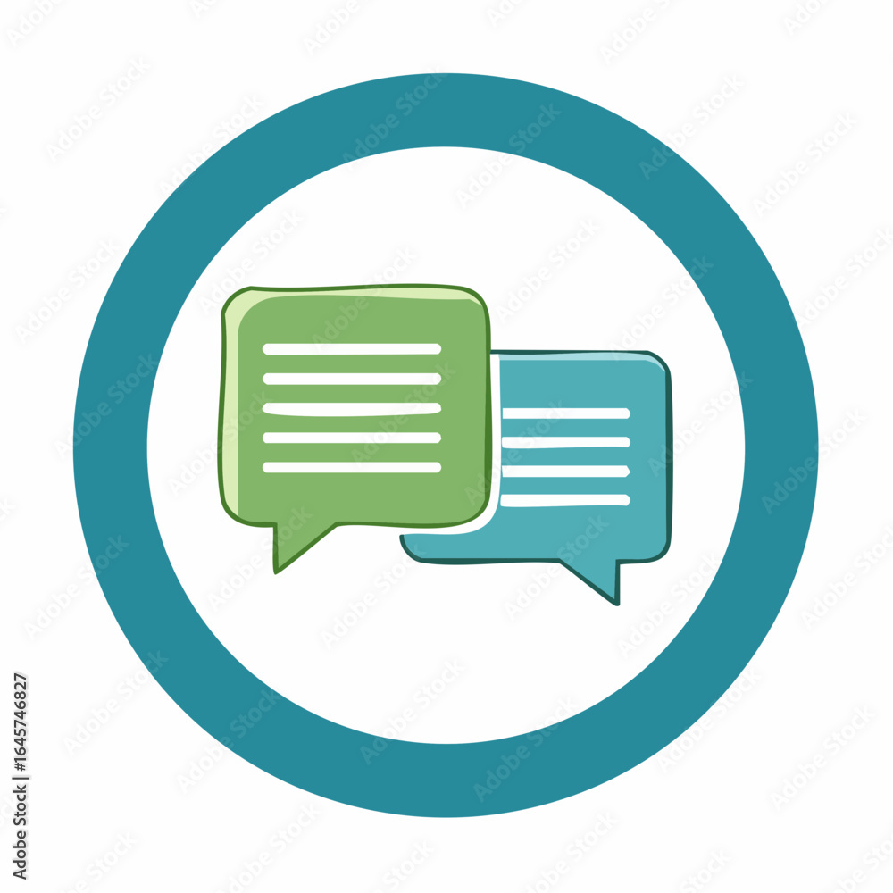 Poster conversation icon. conversation and message bubbles. illustartion graphics in flat design style.