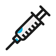 Essential Vaccination: A clean, modern illustration of a syringe, highlighting concepts of healthcare, immunization, and medical advancements. Emphasizing clarity and health.