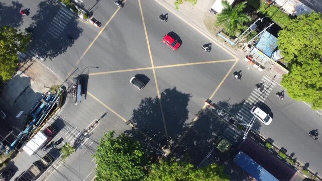 The busiest traffic light intersection in Banjarmasin, the intersection entering Banjarmasin city, kilometer 6