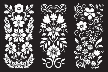 Ornamental Floral Panel Vector Design