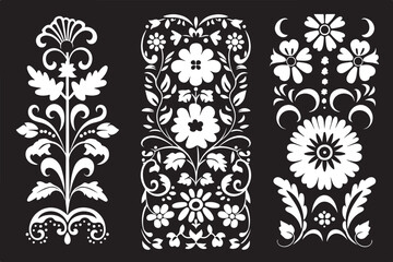 Ornamental Floral Panel Vector Design