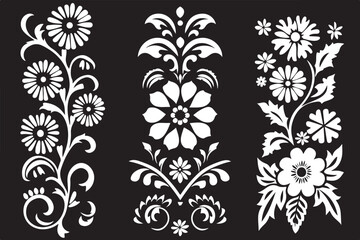 Ornamental Floral Panel Vector Design