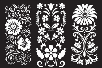 Ornamental Floral Panel Vector Design