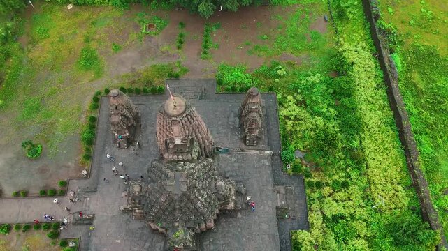 4K Aerial Drone View of 1100-Year-Old Ancient Temple in Nashik, India | 1100-Year-Old Stone Temple