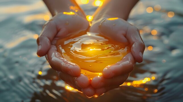 vector flat trace badge melting in child s hands revealing secret eco-message, cinematic symbolism