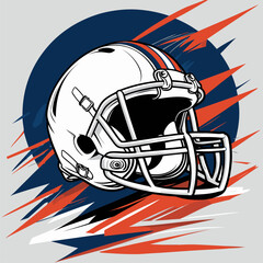 American football helmet vector illustration