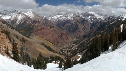 Mountain valley panorama