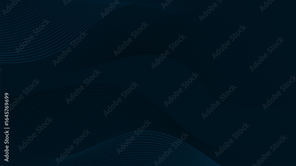 Poster abstract blue wave background with flowing lines and modern design