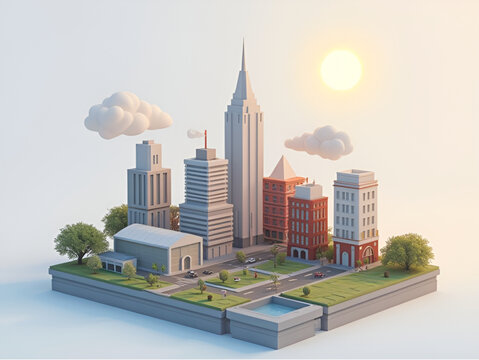 modern city 3d model