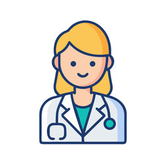 Fototapeta premium Creative Doctor Avatar Vector Icon Logo for Medical Branding