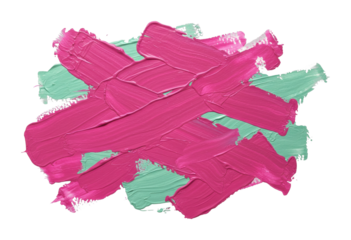 Creative action painting technique studio abstract art bright colors overhead expression of emotion. Cut out png