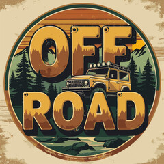 off road t-shirt vector design illustration