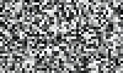 Seamless pattern squares Pixel mesh. Black and white background. Banner for your design. Geometric style. Mosaic grid. Abstract squares background. 
