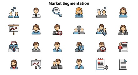 Market Segmentation Icons for Business Concepts