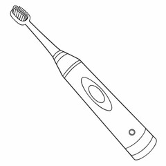 Electric toothbrush with bristles and power button