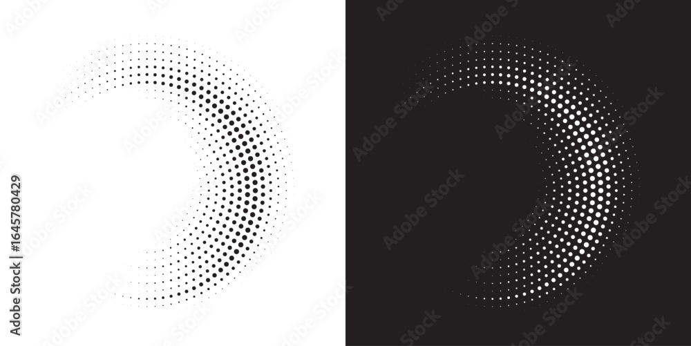 Poster halftone gradient. dotted gradient, smooth dots spraying and halftones dot background seamless horiz