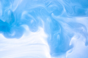 Blue and White Flowing Watercolor Background