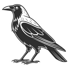 Beautiful Bird Vector Illustration in Minimal Art Style