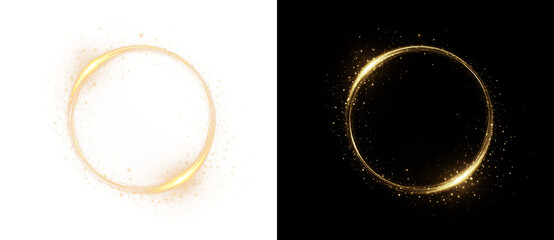 A shining golden spiral of light intertwined with a cosmic aura and shimmering glitter - an...