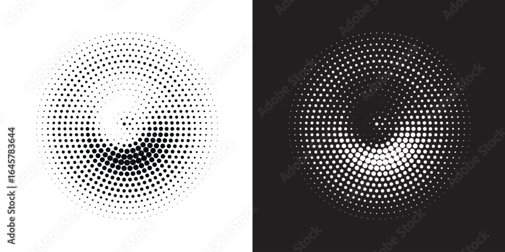 Poster halftone gradient. dotted gradient, smooth dots spraying and halftones dot background seamless horiz