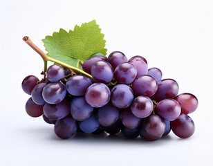 Fototapeta premium cluster of grapes on a plain white background