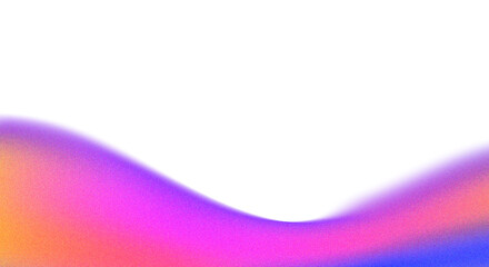 Abstract wavy grainy gradient. Neon mesh wave frame. Smooth color purple gradation backdrop design.