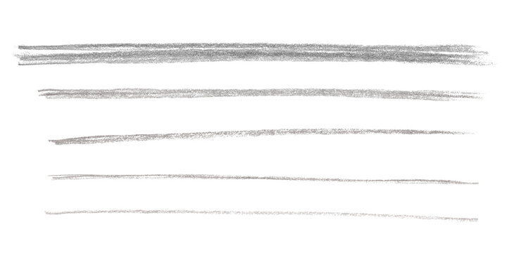 Grey pencil strokes with varied thickness, hand drawn line art illustration in graphite pencil, perfect isolated texture for backgrounds, underlines, and creative decorative design projects.