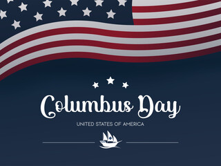 Columbus day card or background. vector illustration.