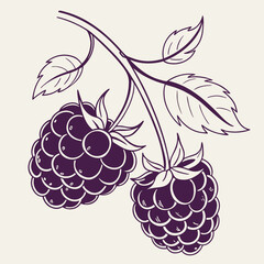 Fresh Fruit Vector Illustration in Minimal Art Style