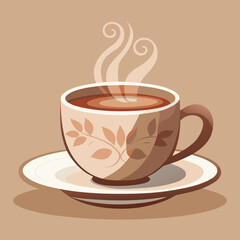 Obraz premium Steaming Coffee Cup