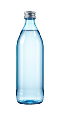 Naklejka premium isolated glass bottled water on a white background, in a minimalist style, with simple contours, no shadow, pure setup, high resolution