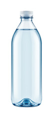 Naklejka premium isolated reusable glass bottled water on a white background, in a minimalist style, with simple contours, no shadow, pure setup, high resolution