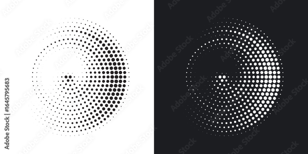 Poster halftone gradient. dotted gradient, smooth dots spraying and halftones dot background seamless horiz
