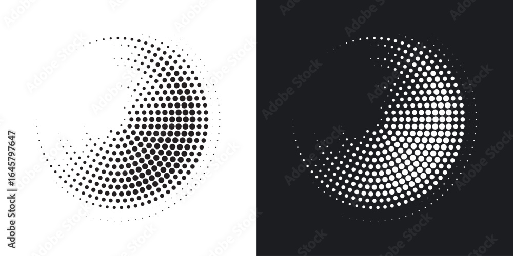 Poster halftone gradient. dotted gradient, smooth dots spraying and halftones dot background seamless horiz