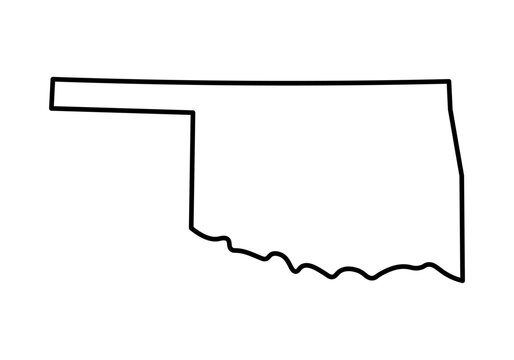 Oklahoma state map outline