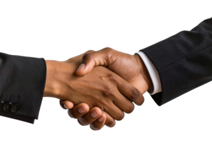 Business partnership handshake
