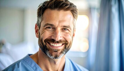Happy Healthcare Professional Smiling in Modern Medical Environment