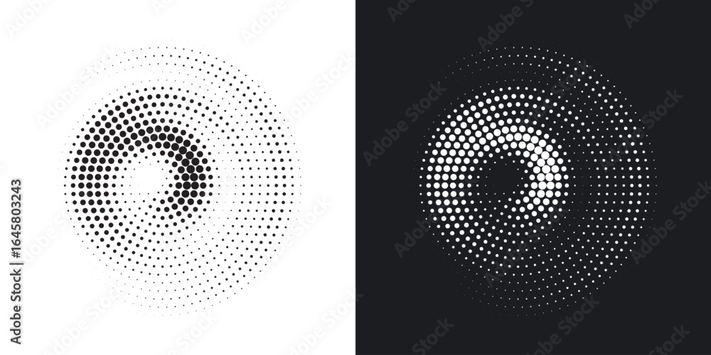 Poster halftone gradient. dotted gradient, smooth dots spraying and halftones dot background seamless horiz