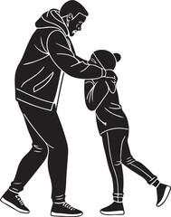 vector silhouette of a man