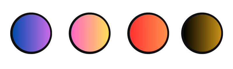 Colorful gradient circles in modern minimalist design  