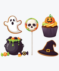 Obraz premium Spooky Halloween Treats: Festive Foods for a Frightful Celebration