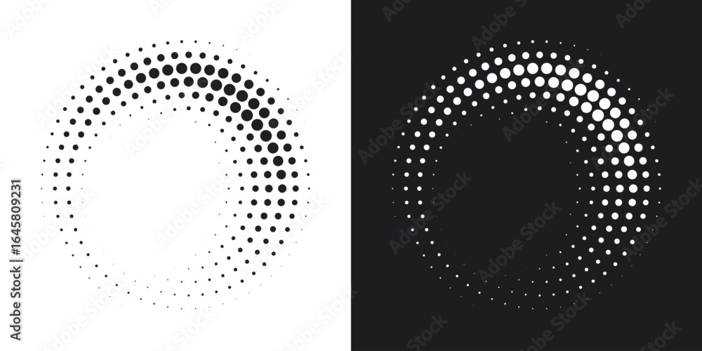 Poster halftone gradient. dotted gradient, smooth dots spraying and halftones dot background seamless horiz