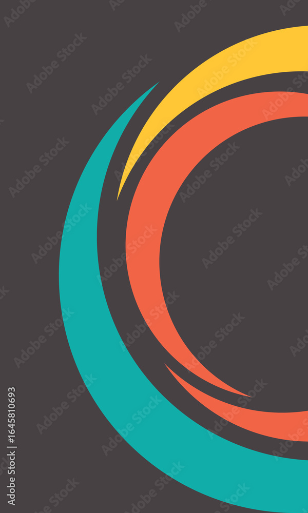 Poster background shape circle wave spiral color abstract