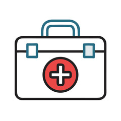 Obraz premium First Aid Kit Icon for Mobile Apps and Websites