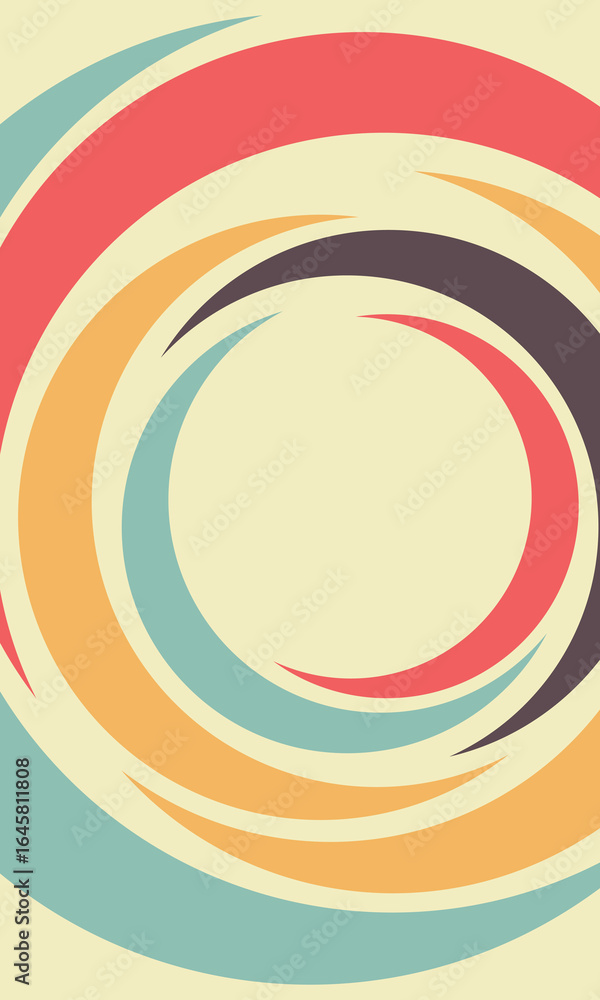 Poster background shape circle wave spiral color abstract