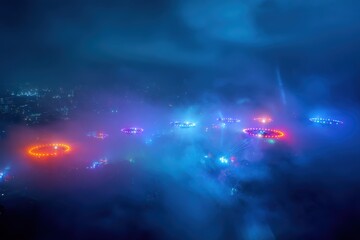 Obraz premium A city at night