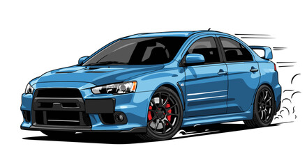 Naklejka premium Pixelated Vehicle Illustration